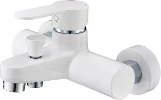 Смеситель для ванны и душа, хром/белый Cezares LACONICO-C-VD-BLC